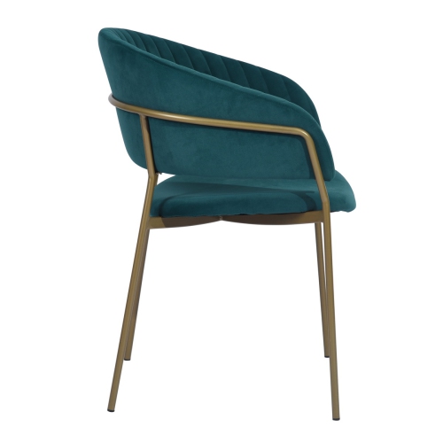 FurnitureR Set of 2 Dining Chairs Side Chair Velvet Upholstery Arm Chairs for Living Room Dining Room