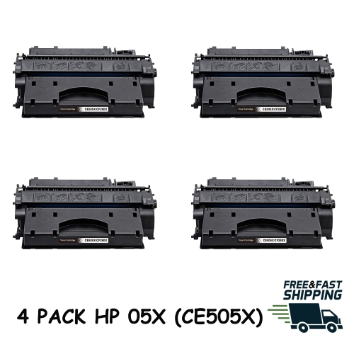 Bestoner™ 4 PK HP 05A/05A/505a/05/ce505 Black Toner Cartridge HP Laserjet P2055dn/HP Laserjet P2055x/HP Laserjet P2055d
