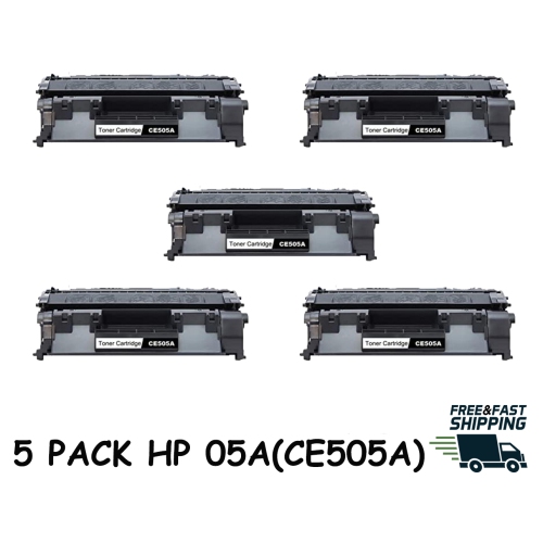 BESTONER  5 Pack HP 05A (Ce505A)/05A/505A/05/ce505 Toner Cartridge HP Laserjet P2035/p2035N/p2055/p2055D/p2055Dn/p2055X In Black