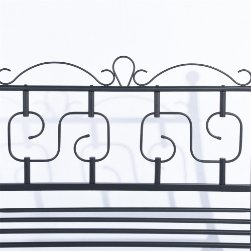 FurnitureR Black Twin Size,Mattress Foundation Bed Frames with Special Headboard and Footboard Sturdy Metal Platform Frame Assemble Easily Mattress