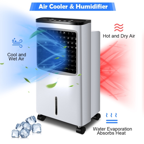 Gymax Evaporative Air Cooler Fan w/ 3 Modes and Speeds Home Office