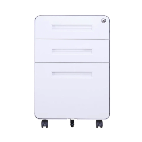EFFYDESK ModernCabinet - Best Minimalist Heavy-Duty Filing Cabinet with Lockable Drawers and Rolling Casters - Mobile File Cabinet for Home Office