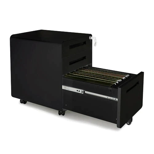 EFFYDESK ModernCabinet - Best Minimalist Heavy-Duty Filing Cabinet with Lockable Drawers and Rolling Casters - Mobile File Cabinet for Home Office