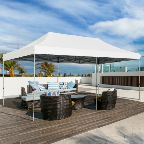 Gymax 10'x20' Pop up Canopy Tent Folding Heavy Duty Sun Shelter Adjustable W/Bag