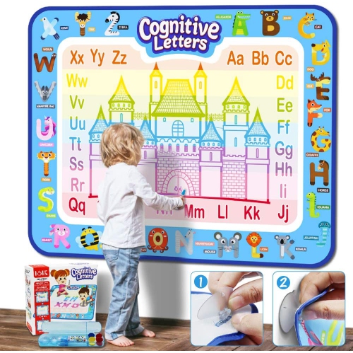 Doodle Mat 100cm x 80cm Extra Large Water Drawing Doodling Mat Coloring Mat Educational Gifts Toys for Kids Toddlers Boys Girl
