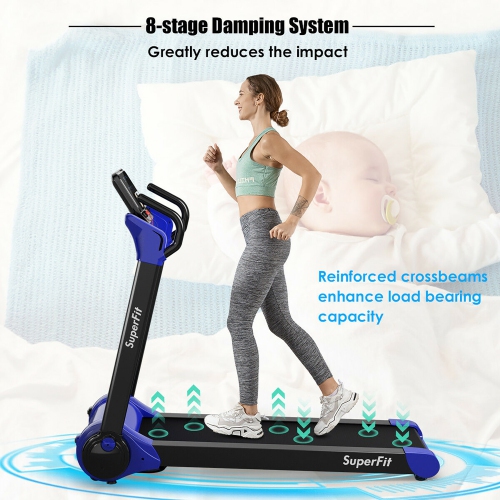 SuperFit 2.25HP Folding Electric Motorized Treadmill w/ Bluetooth Speaker