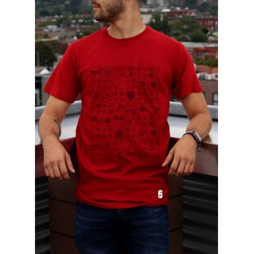 Rainbow Six - Operator Pattern T-Shirt Red/X-Large