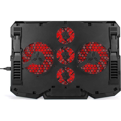 ENHANCE Cryogen Laptop Cooling Stand 5 Fans 2 USB Ports Slim Design with Red LED
