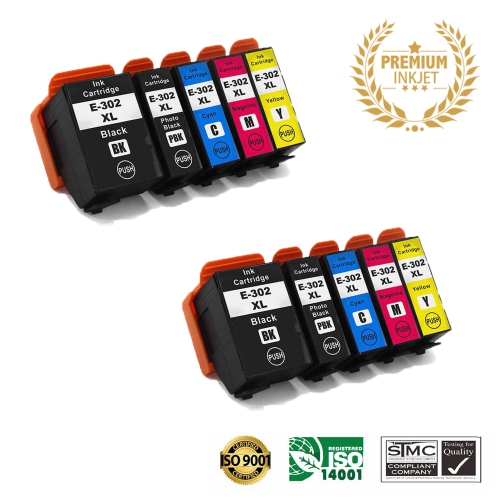 ULTRA INK  2 Sets Epson T302 Bk/pbk/m/y/c Inkjet Combo-Epson Printer Expressionpremium Xp-6000/xp-6100/xp6000/xp6100
