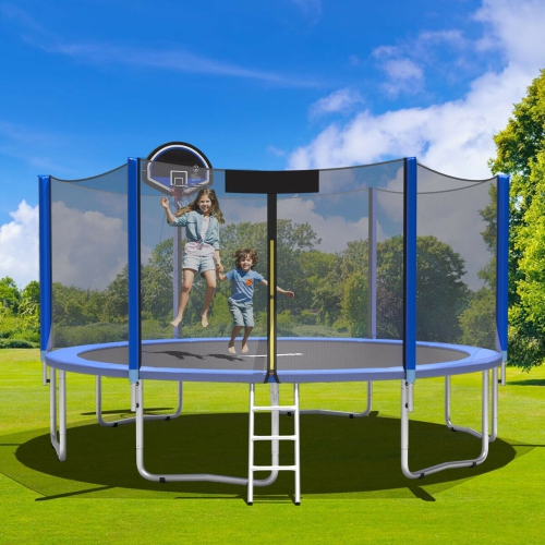 Gymax 8-14FT Trampoline Replacement Safety Pad Bounce Frame Waterproof Spring Cover