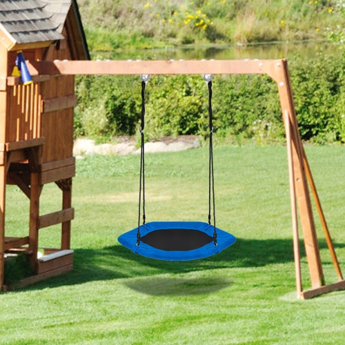 Gymax Portable Hexagon Tree Swing Kids Play Set 37'' w/ Adjustable Height