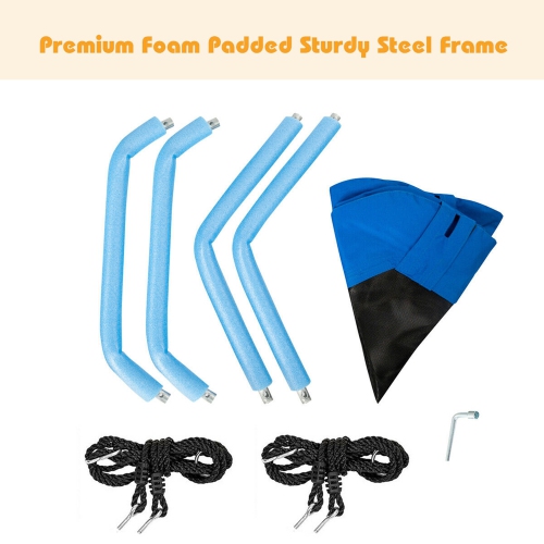 Gymax Portable Hexagon Tree Swing Kids Play Set 37'' w/ Adjustable Height