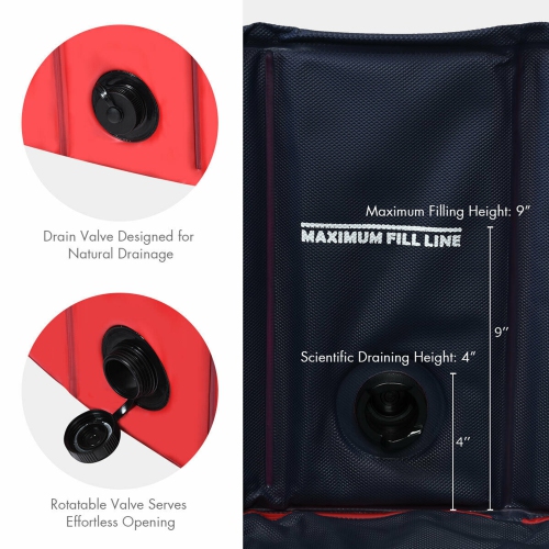 Gymax 63'' Foldable Dog Pet Pool Kiddie Bathing Tub Indoor Outdoor Leakproof Portable