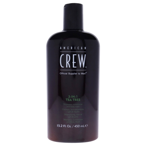 Shampooing et revitalisant 3-en-1 théier et nettoyant pour le corps de American Crew pour hommes - shampooing, revitalisant et gel douche 15,2&nbsp;oz