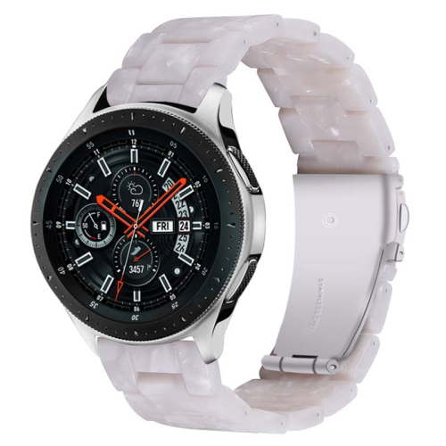 STRAPSCO  Marble Resin Watch Band Strap for Samsung Galaxy Watch / Active / Gear - 22MM - In White