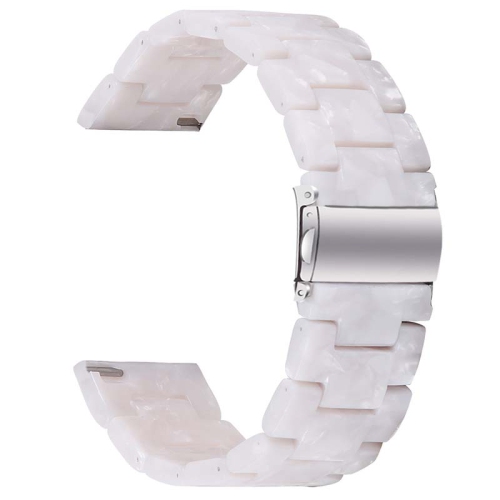 StrapsCo Marble Resin Watch Band Strap for Samsung Galaxy Watch / Active / Gear - 22mm - White