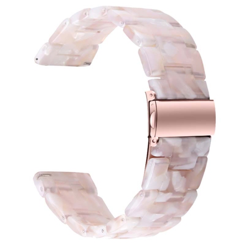 StrapsCo Marble Resin Watch Band Strap for Samsung Galaxy Watch / Active / Gear - 20mm - White & Beige