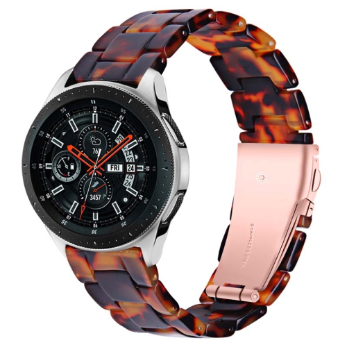 STRAPSCO  Marble Resin Watch Band Strap for Samsung Galaxy Watch / Active / Gear - 22MM - In Brown
