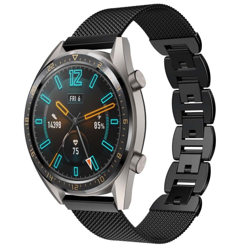 STRAPSCO  Stainless Steel Metal Link & Mesh Watch Band Strap for Samsung Galaxy Watch 3 (45Mm) & Galaxy Watch (46Mm) - In Black