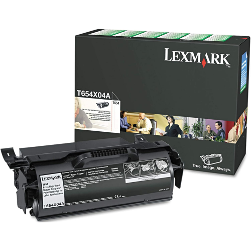 Lexmark T654X04A, Extra haut rendement. Cartouche Noire d’origine Pour: Lexmark T654, T656 séries