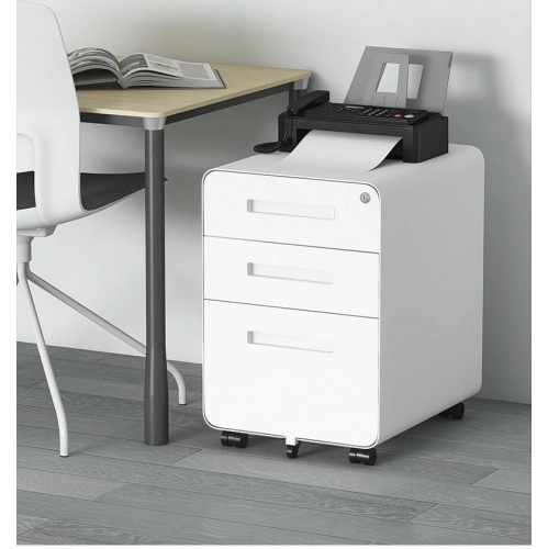 EFFYDESK ModernCabinet - Best Minimalist Heavy-Duty Filing Cabinet with Lockable Drawers and Rolling Casters - Mobile File Cabinet for Home Office