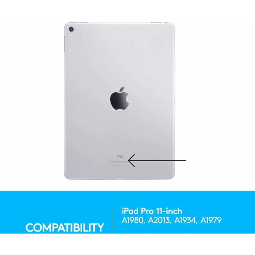 Refurbished - Logitech Slim Folio Pro Case Backlit Bluetooth Keyboard iPad Pro 11" (1st Generation) 920-009154