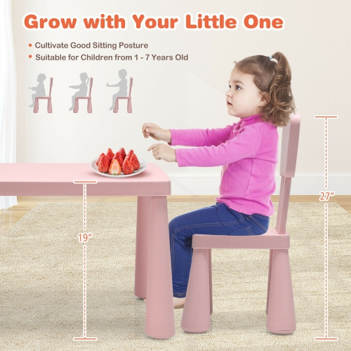 Ensemble table et chaises pour enfants Gymax