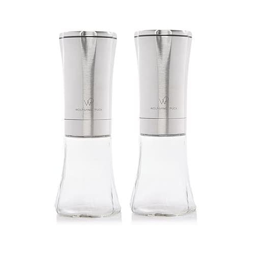 Wolfgang Puck Stainless Steel Salt Pepper Gravity Spice Mill Set Silver Best Buy Canada