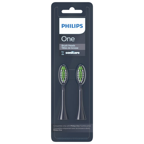 Philips One by Sonicare Replacement Brush Head (BH1022/04) - 2 Pack - Midnight Navy
