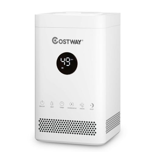 COSTWAY  3.5L Quiet Top Fill Air Humidifier W/ 3-Level Mist Timer Sleep Mode for Bedroom