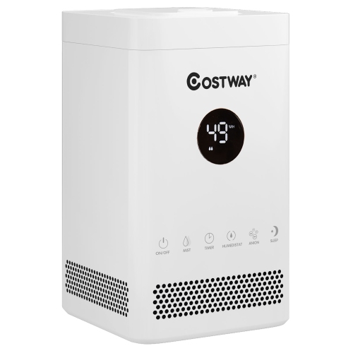 Costway 3.5L Quiet Top Fill Air Humidifier w/ 3-Level Mist Timer Sleep Mode for Bedroom