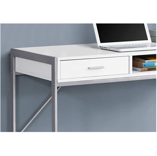 Specialties Computer DESK-48 L/White/Silver Metal