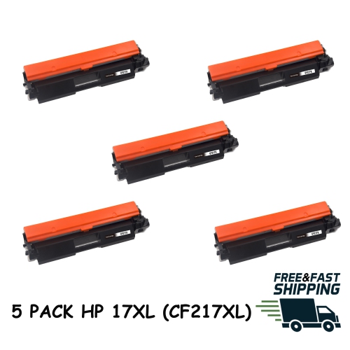 BESTONER  5 Pack HP HP 17Xl (Cf217X)/cf217/217/m130/m102 Toner Cartridge HP Laserjet Pro Mfp M130/m102 In Black