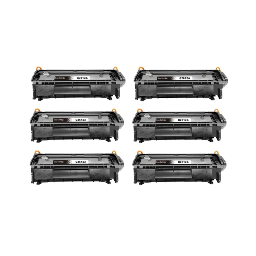 CC Premium Compatible 6 Pack HP 12A Q2612A Black Toner Cartridge