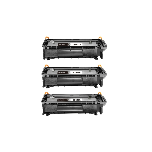 CC Premium Compatible 3 Pack HP 12A Q2612A Black Toner Cartridge