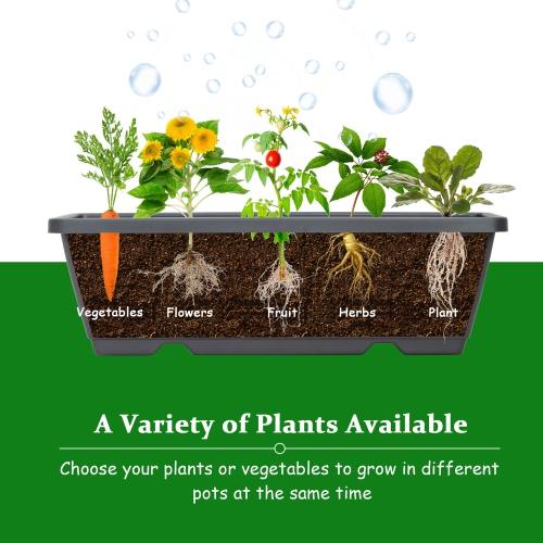 Costway Set of 2 4 FT Vertical Raised Garden Bed 5-Tier Planter Box for Patio Balcony