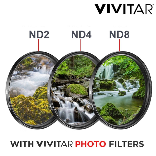VIVITAR 82mm ND 3pc Filter Kit ND2 ND4 ND8