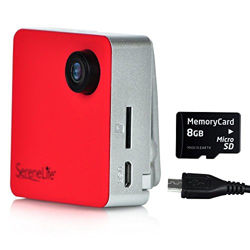 SereneLife Clip-on Wearable Camera 1080p Full HD with Built-in Wi-Fi, Ideal for Classroom to Record The Lecture, Sports, Jo...