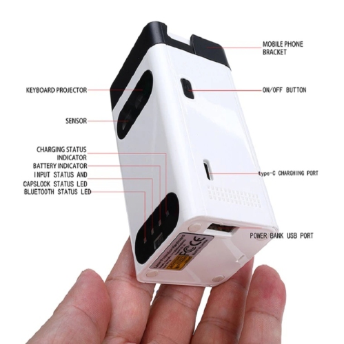 (LaserX) Wireless Laser Projection Bluetooth Virtual Keyboard for Iphone, Ipad, Smartphone and Tablets