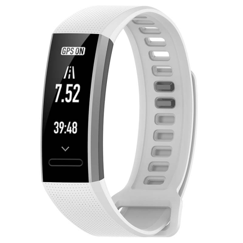 STRAPSCO  Silicone Rubber Watch Band Strap for Huawei Band 2 - In White