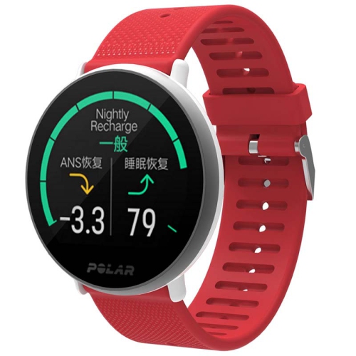 STRAPSCO  Silicone Rubber Watch Band Strap for Polar Ignite - In Red