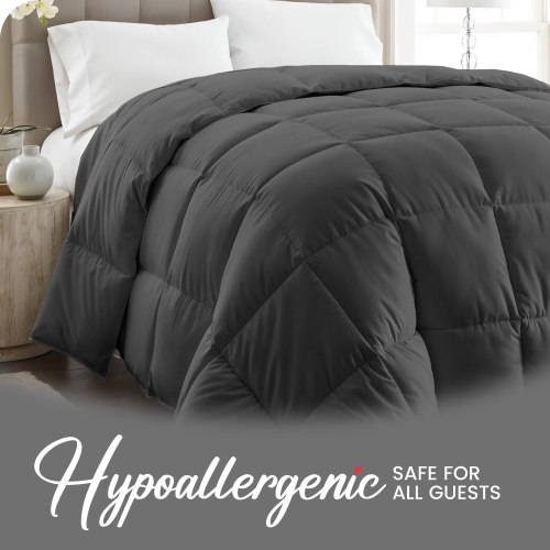 Canadian Linen – Couvre-lit en microfibre 60 x 90 po cousu cousu Cozy Warm Fluffy Luxury Hotel Down Alternative Hypoallergénique respirable