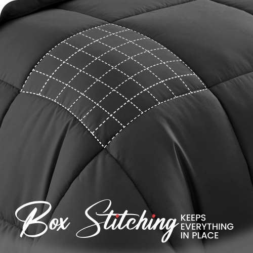 Canadian Linen – Couvre-lit en microfibre 60 x 90 po cousu cousu Cozy Warm Fluffy Luxury Hotel Down Alternative Hypoallergénique respirable