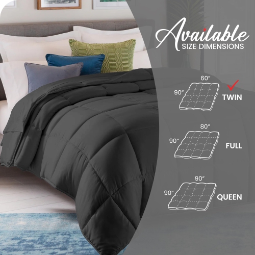 Canadian Linen – Couvre-lit en microfibre 60 x 90 po cousu cousu Cozy Warm Fluffy Luxury Hotel Down Alternative Hypoallergénique respirable