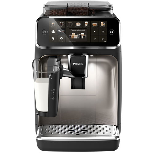 Machine à espresso automatique 5400 de Philips avec mousseur à lait LatteGo - Noir