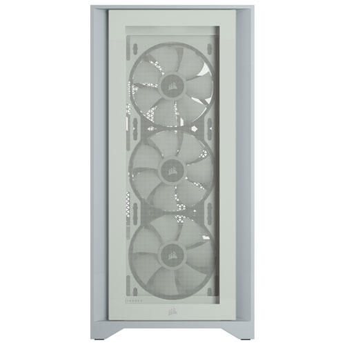 Corsair iCUE 5000X RGB Mid-Tower ATX Computer Case - White