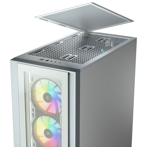 Corsair iCUE 5000X RGB Mid-Tower ATX Computer Case - White
