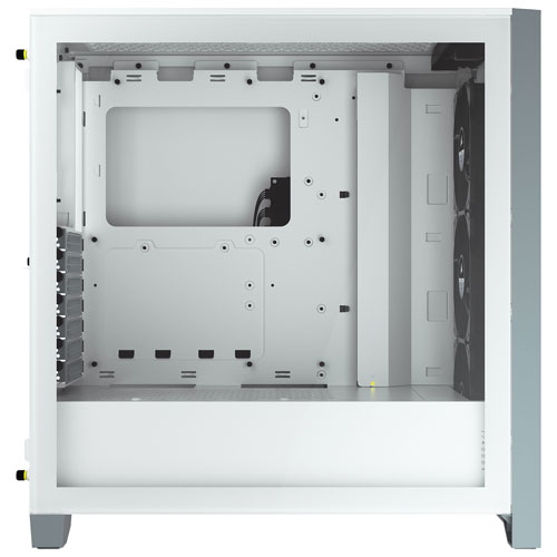 Corsair iCUE 4000X RGB Mid-Tower ATX Computer Case - White