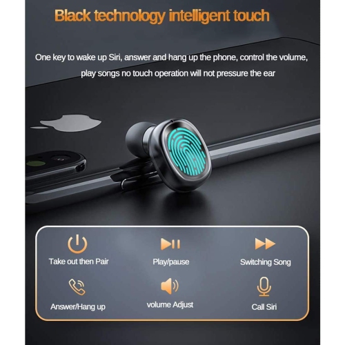 Portable Bluetooth Earphone 5.0 Wireless Headphones 9D HiFi Sport Earphone,Professional Headset Earbuds