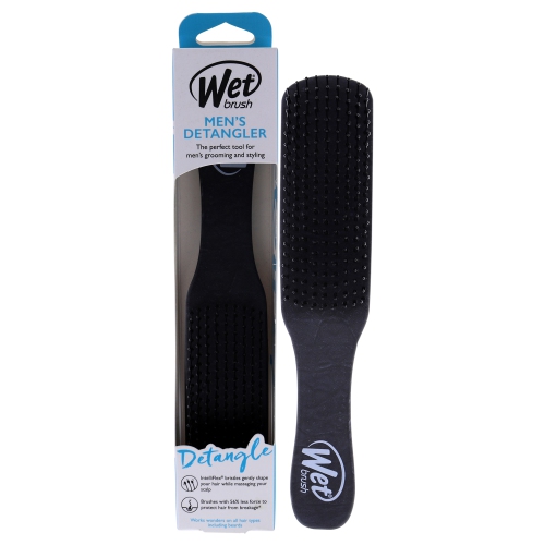 Mens Detangler Brush - Black Leather by Wet Brush for Men - 1 Pc Hair Brush